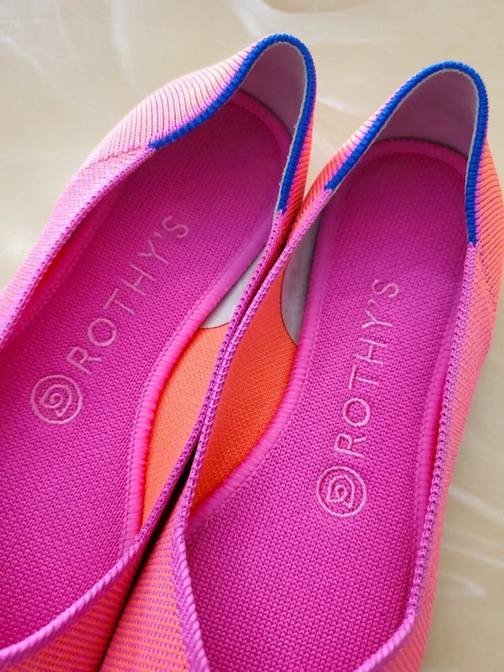 Rothy’s The Flat Tropical Pink Limited Edition Women’s Slip On Flats Size 6.5 - Picture 6 of 13
